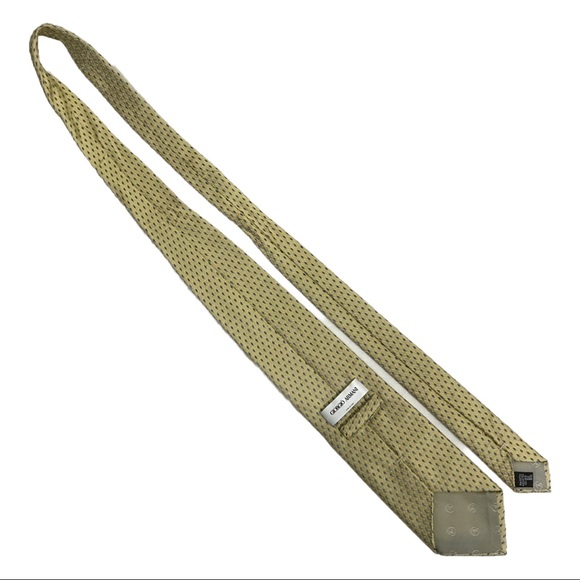 Giorgio Armani Gold and Blue Patterned Silk Tie - Picture 6 of 10